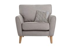 Hygena Olivia Fabric Chair - Grey